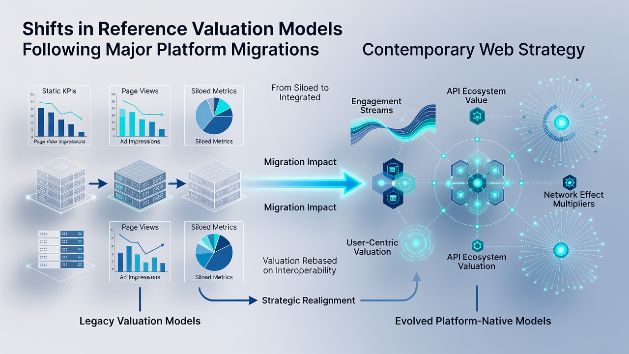 Analytics charts displaying post-migration reference value adjustments over time